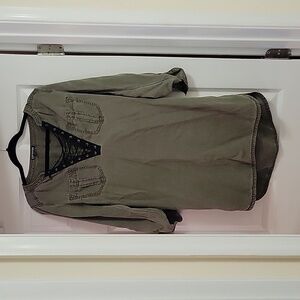 Green denim dress in small